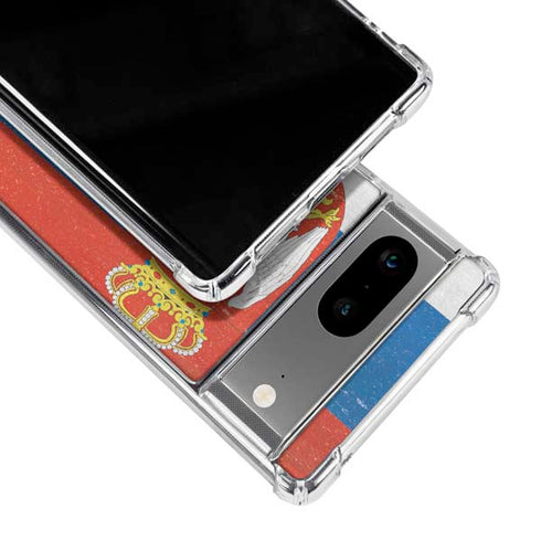 Serbia Flag Distressed Google Pixel 8 Clear Case